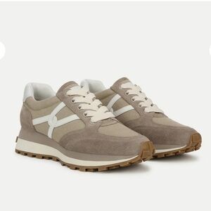 Veronica Beard Valentina Sneaker Suede/Canvas: Cobblestone